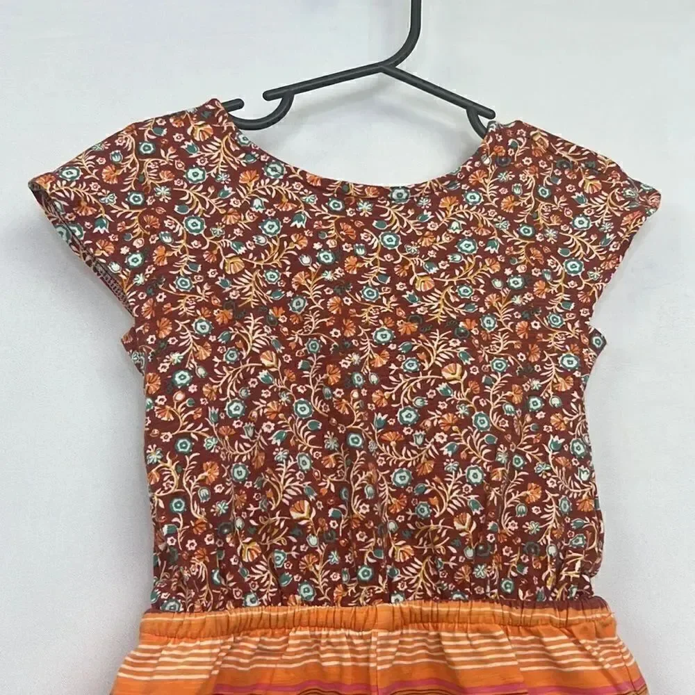 Matilda Jane orange and pink sundown multi print romper size 2